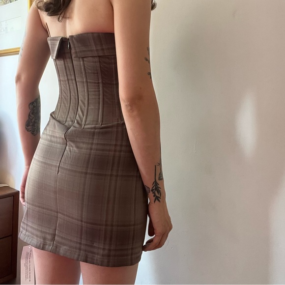 BWT With Jean Plaid Corset dress - Picture 2 of 3